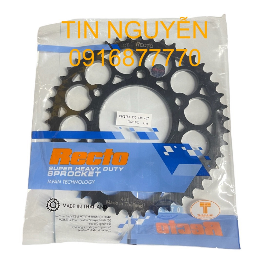Dĩa Recto cho Exciter 155 size 46-47 hàng chính hãng