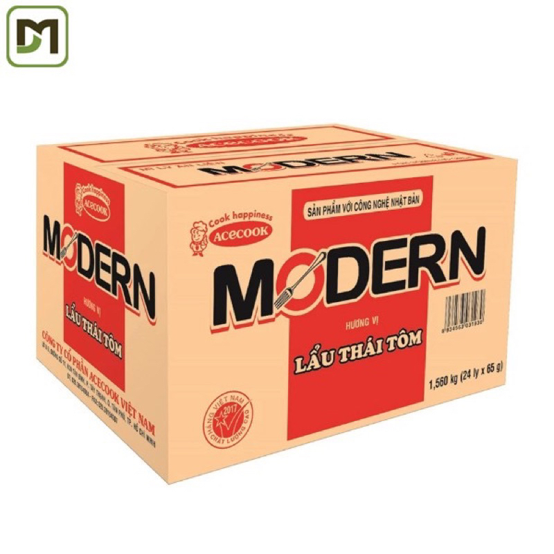 Mì Modern Lẩu Thái Tôm Thùng 24 Ly 65G
