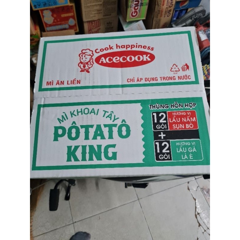 Thùng 24 gói mì Potato King Acecook