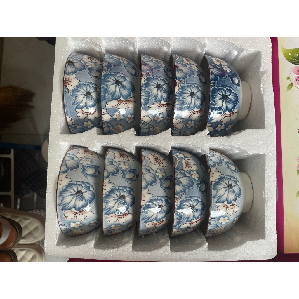 BỘ 10 CHÉN SỨ HOA VĂN CAO CẤP