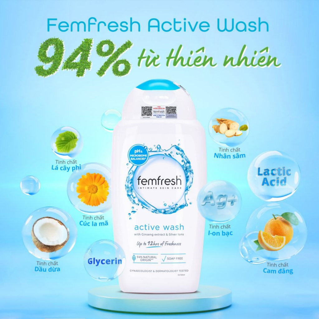 Dung Dịch Vệ Sinh Phụ Nữ Femfresh Daily Intimate Wash 250ml Anh Quốc Giúp Sạch Thơm Suốt Ngày Dài