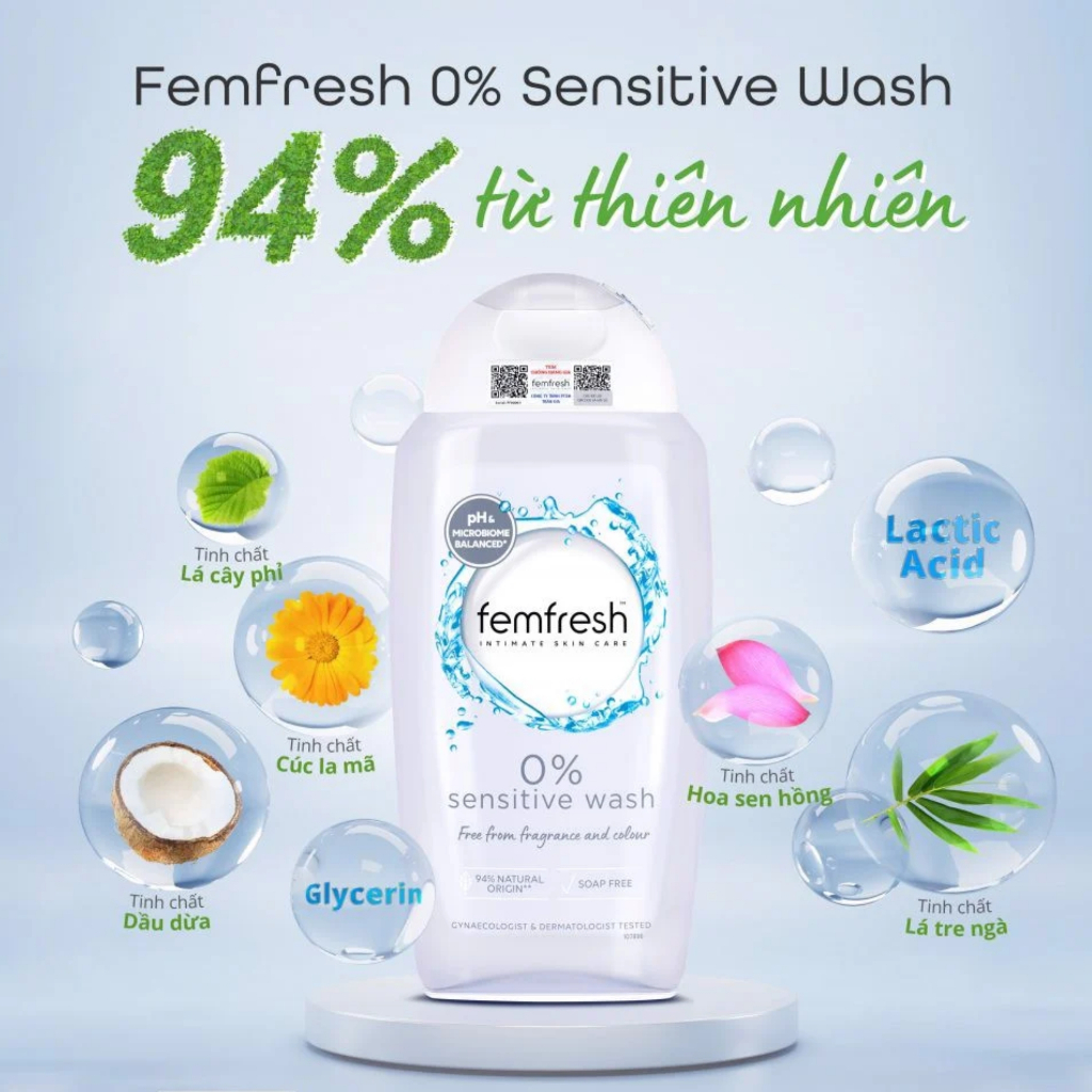 Dung Dịch Vệ Sinh Phụ Nữ Femfresh Daily Intimate Wash 250ml Anh Quốc Giúp Sạch Thơm Suốt Ngày Dài