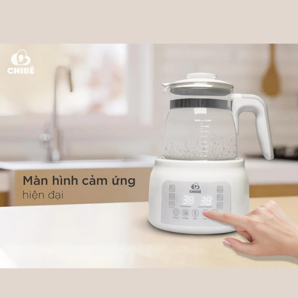ẤM ĐUN NƯỚC PHA SỮA THÔNG MINH CHIBÉ MB002