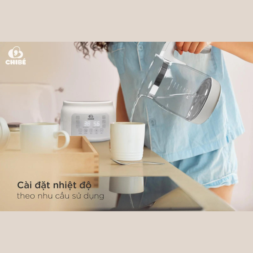 ẤM ĐUN NƯỚC PHA SỮA THÔNG MINH CHIBÉ MB002