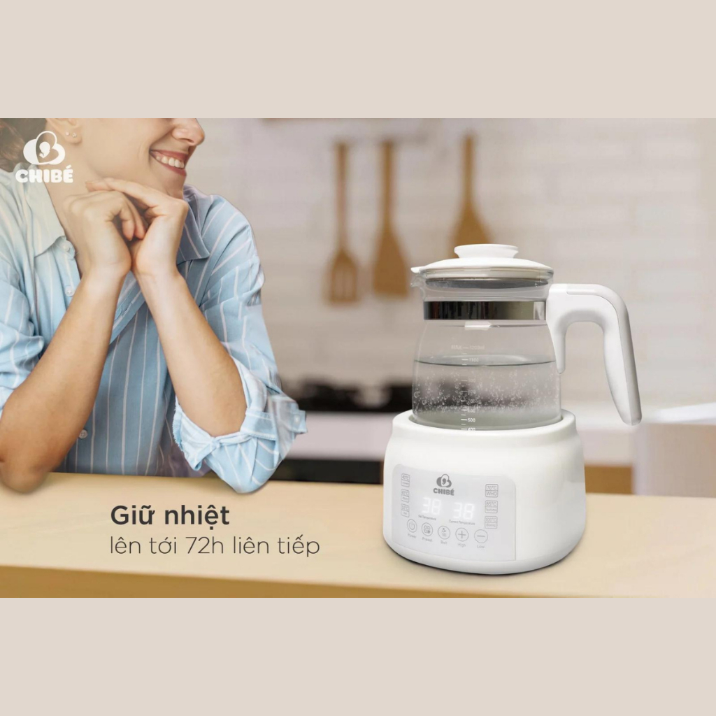 ẤM ĐUN NƯỚC PHA SỮA THÔNG MINH CHIBÉ MB002