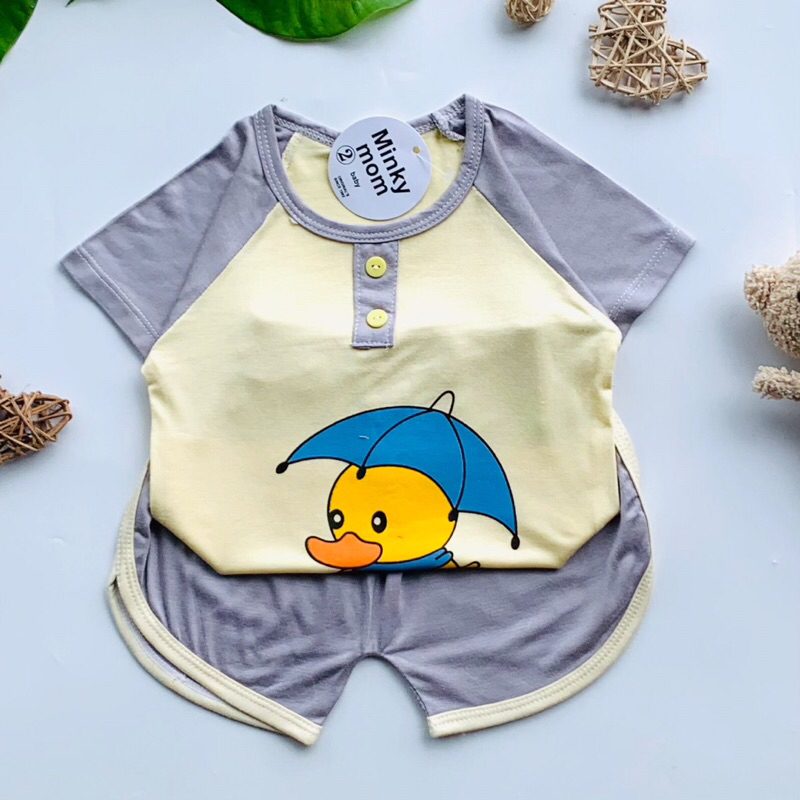 Bộ thun lạnh tay ngắn cho bé trai và bé gái