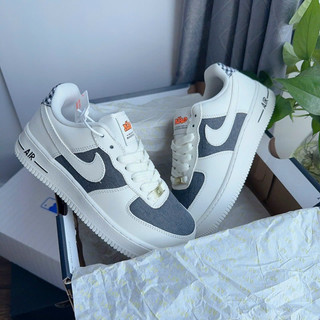 Giày sneaker A.F.1 trắng gót đen kẻ ( giá chưa kèm box bảo vệ )