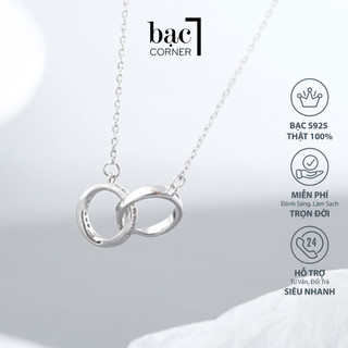 Dây Chuyền Bạc, Vòng Cổ Đính Đá Nhẫn Đôi Nhân Duyên Tùy Chỉnh Chiều Dài 45cm Chất Liệu Bạc 925 Siêu Sáng Không Gỉ