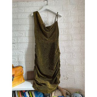 Đầm dây body cổ đổ ôm nhún thân