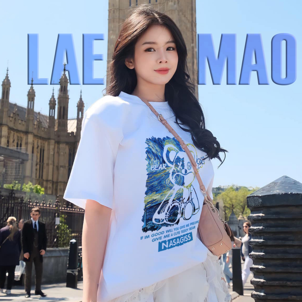 Áo thun local brand LAEMAO form rộng chất cotton họa tiết TEDDYNASA