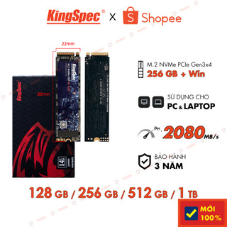 Ổ cứng SSD KingSpec 256GB cài sẵn Win 10 , M2 NVMe | NE 256 - Hàng Chính Hãng