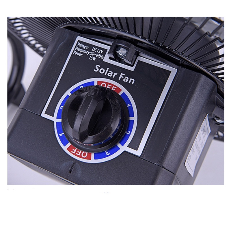 Quạt năng lượng mặt trời 12inch - Quạt tích điện - Cánh quạt sắt 15W - Bảo hành 12 tháng