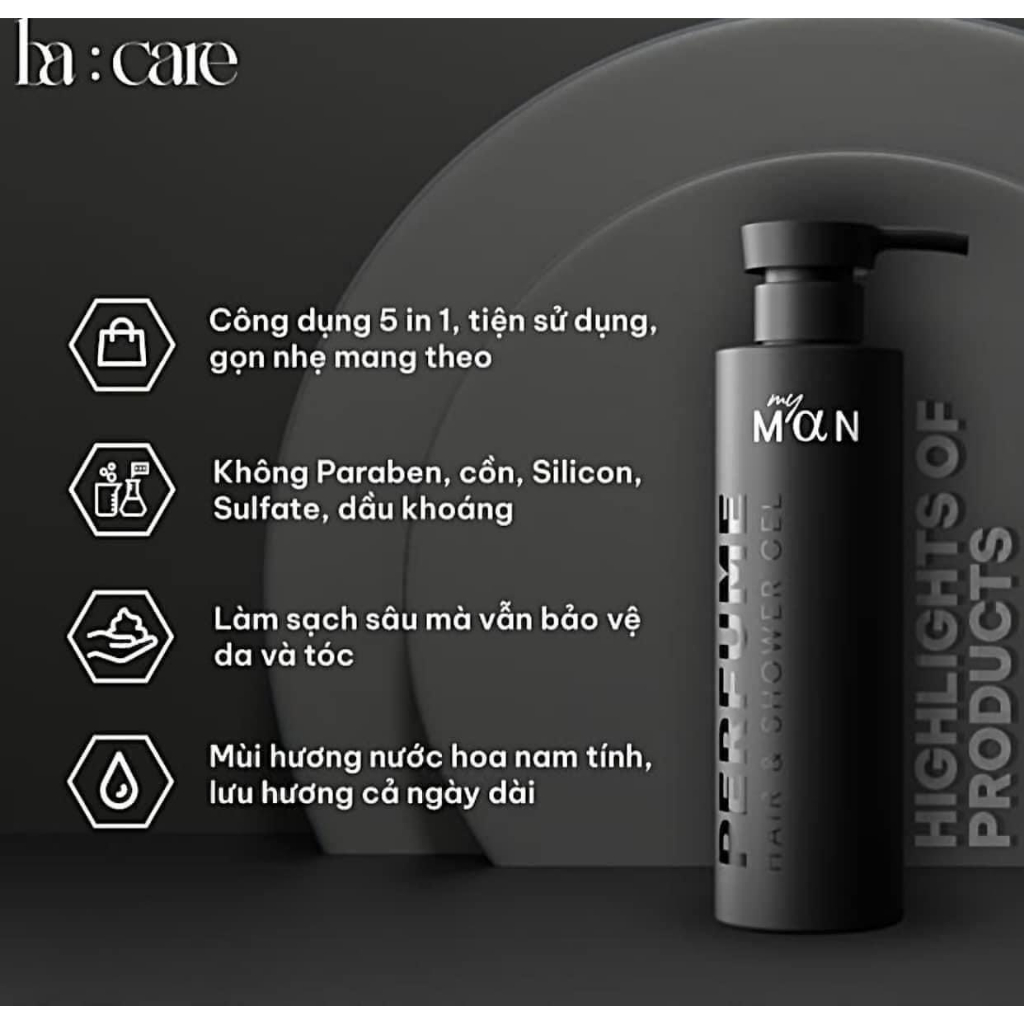 Gel Tắm Và Gội Hương Nước Hoa 2 Trong 1 Cho Nam My Man 500ML