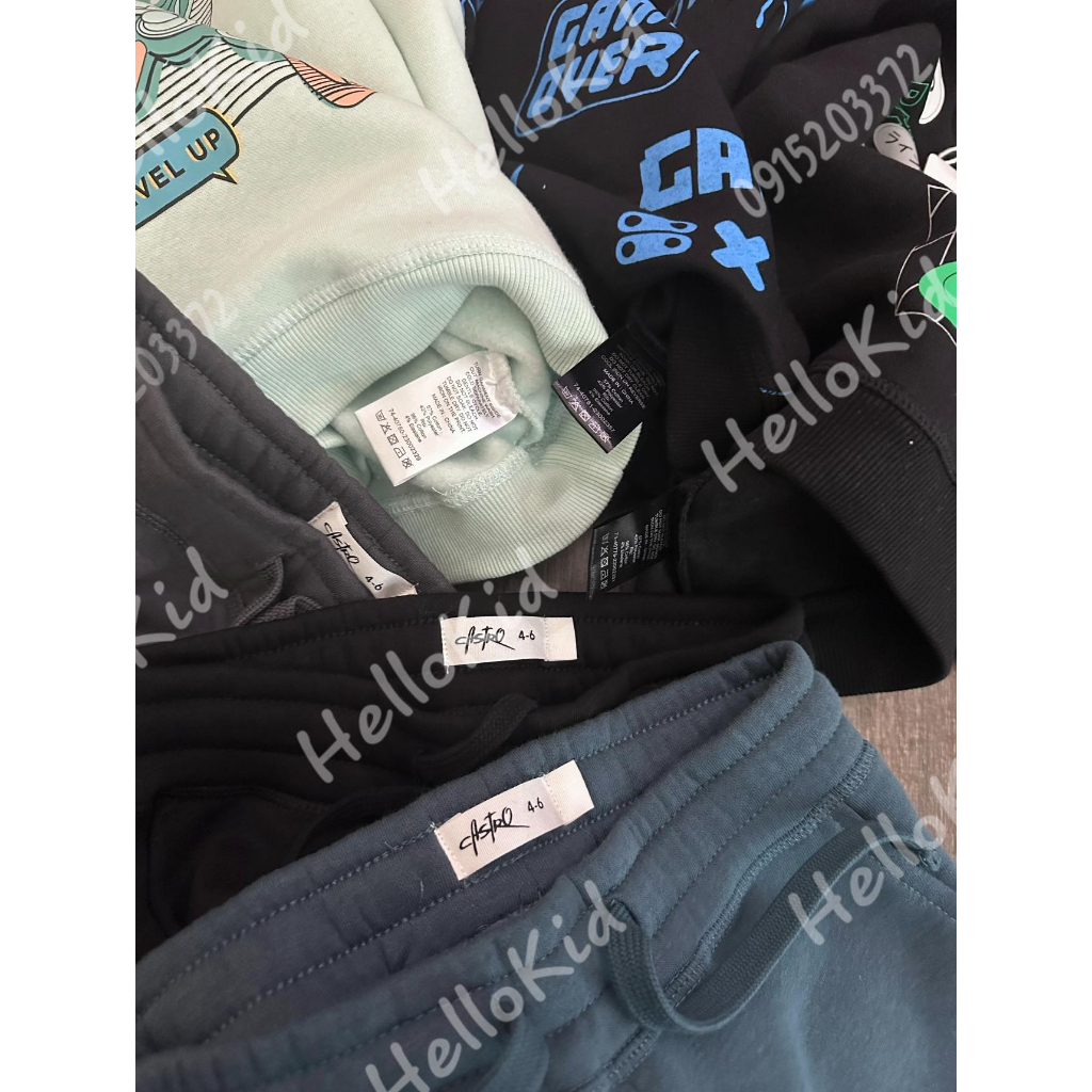 Bộ nỉ castro hoạ tiết cho bé