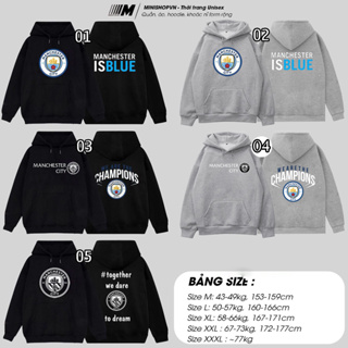Áo Hoodie Manchester City , hình in sắc nét mẫu áo khoác CLB Man City 15 mẫu mới Minishop