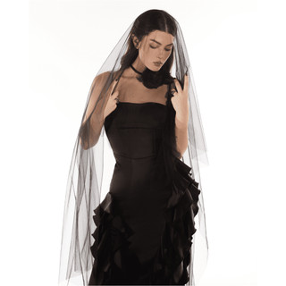 DEVONS STUDIO Đầm Lụa Hai Dây Đen - Black Orchid Dress