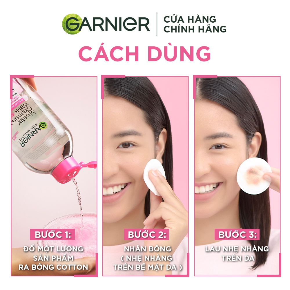 Nước Tẩy Trang Garnier làm sạch sâu dịu nhẹ cho mọi loại da - Garnier Micellar Cleansing Water 400ml