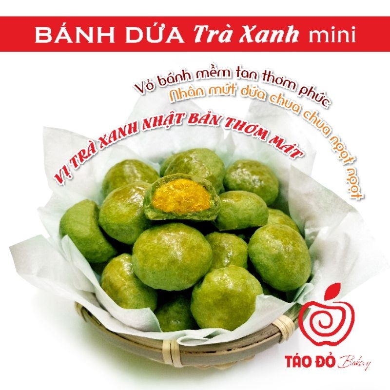 Bánh Dứa Trà Xanh mini - Hộp 400g - Hộp 200g - Túi 100g
