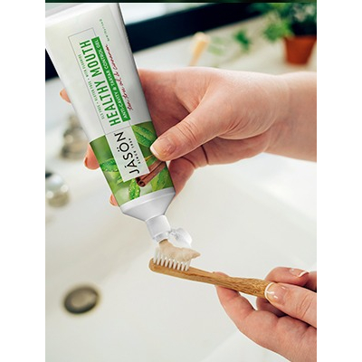 Kem đánh răng Jason Healthy Mouth tinh dầu trà và quế 119gr