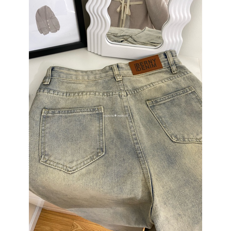 Jeans Pants | Quần jeans xanh vàng vintage 𝐌𝐚𝐜𝐡𝐢.𝐜𝐥𝐨
