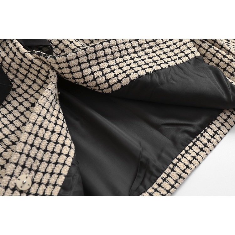 V140 Áo khoác kẻ ô xuất dư của SEIFINI