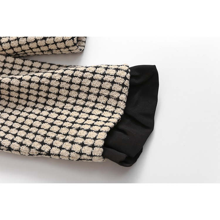 V140 Áo khoác kẻ ô xuất dư của SEIFINI