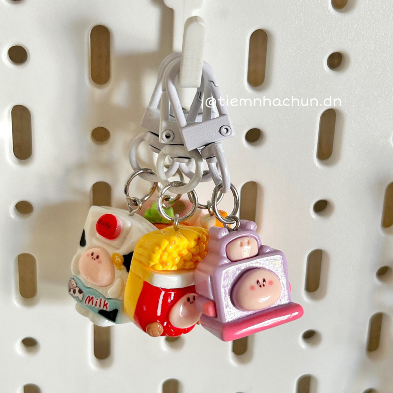 SET 2 MÓC KHOÁ PHÔ MAI MINI CUTE  - Tiệm nhà chun