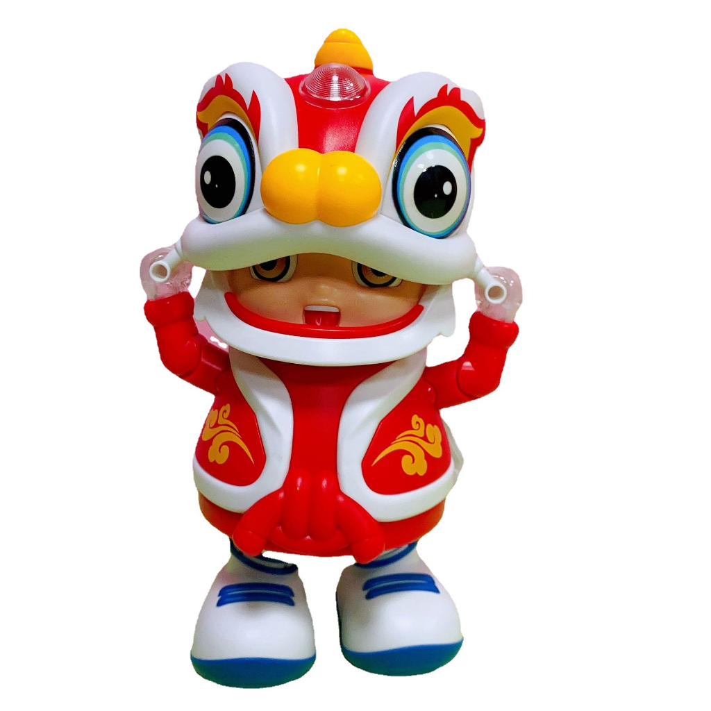 Đồ chơi trung thu cậu bé múa lân, đèn lồng sư tử cho bé.