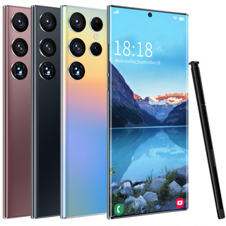 S22 Ultra Điện Thoại Di Động Chính Hãng 7.3Inch Điện Thoại Di Động Bộ Nhớ Lớn 16+1T Hai Thẻ Sim Camera HD 48+100MP Pin 7