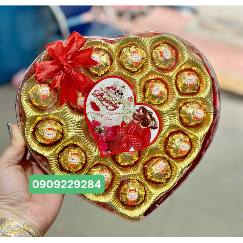 Socola tết hình trái tim Đẹp- Gói quà , bó hoa đẹp