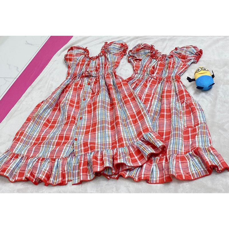 Đầm sọc carô bé gái