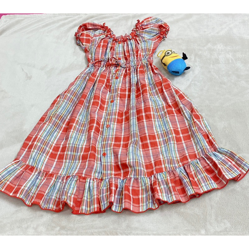 Đầm sọc carô bé gái