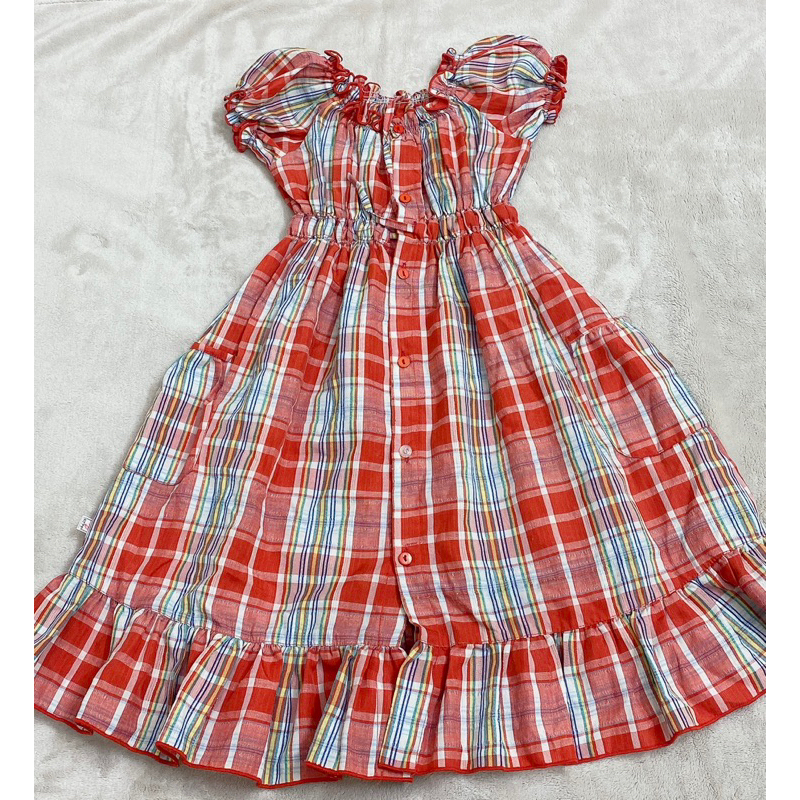 Đầm sọc carô bé gái