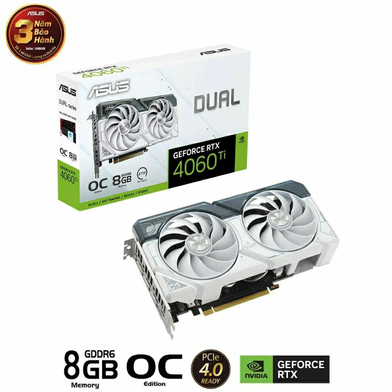 VGA ASUS TUF GAMING RTX 4060TI 08GB vs ASUS DUAL  4060TI 08GB