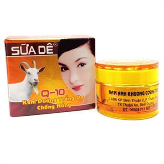 Kem Q10 sữa dê 12g dưỡng trắng da chống nắng dưỡng ẩm tái tạo da chống lão hóa (Nâu nhạt)