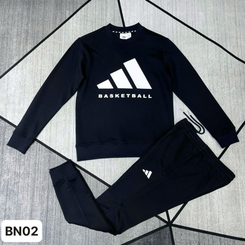 BỘ NỈ NAM BN02 ĐEN/BE