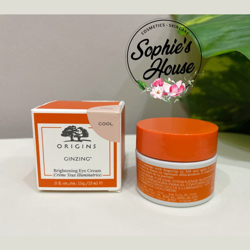 15ml - Kem dưỡng mắt che khuyết điểm ORIGINS Ginzing Vitamin C Eye Cream to Brightening and Depuff
