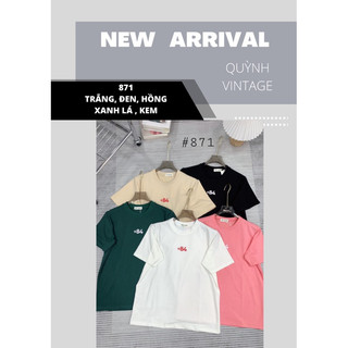 871 Áo thun babytee in chữ Quỳnh vintage
