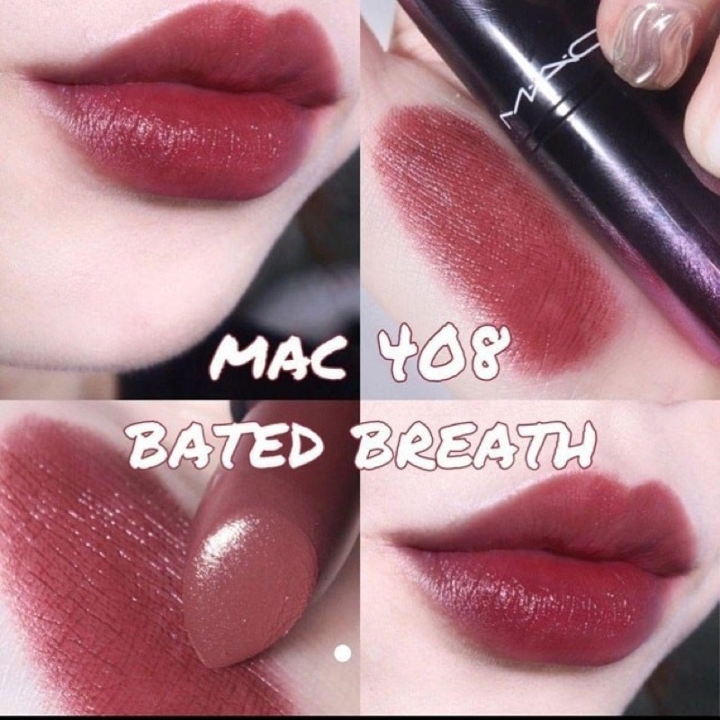 Son Mac màu Bated Breath unbox tách set fullsize