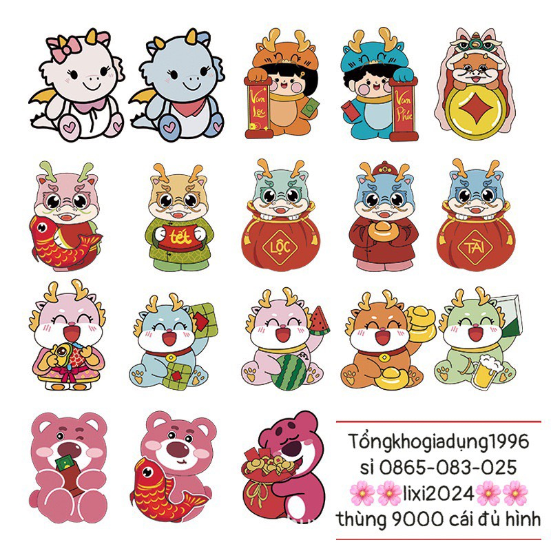 Lixi chibi tết🍁FREESHIP🍁Lì xì hoạt hình tết Giáp Thìn 2024 mới cao cấp đẹp