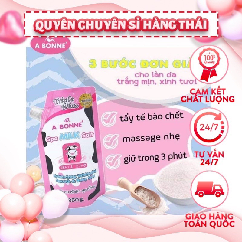 Set 3 gói muối tắm tẩy tế bào chết abonne thái lan