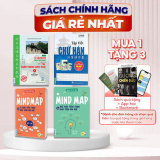 Sách combo tự học tiếng trung: giáo trình hán ngữ 1, tập viết chữ hán, mindmap từ vựng, ngữ pháp theo giáo trình hán ngữ