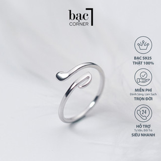 Nhẫn Bạc Nữ, Nhẫn Trơn Hình Nốt Nhạc Sáng Bóng Tùy Chỉnh Độ Rộng Chất Liệu Bạc 925 Chính Hãng Không Gỉ An Toàn Cho Da
