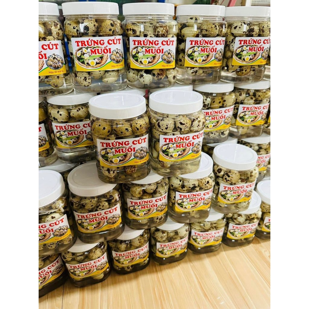 Trứng Cút Muối Hũ 40 Trứng Siêu Ngon