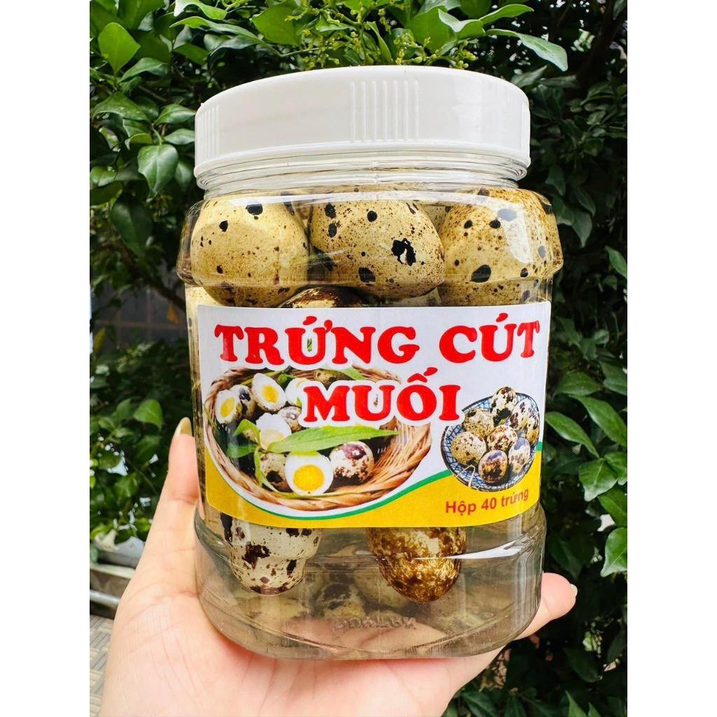 Trứng Cút Muối Hũ 40 Trứng Siêu Ngon
