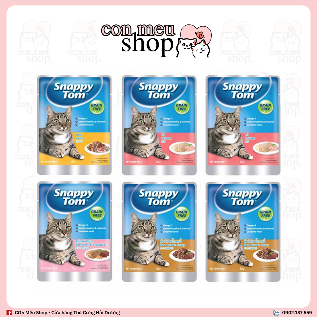 Pate SnappyTom dành cho mèo 85gr