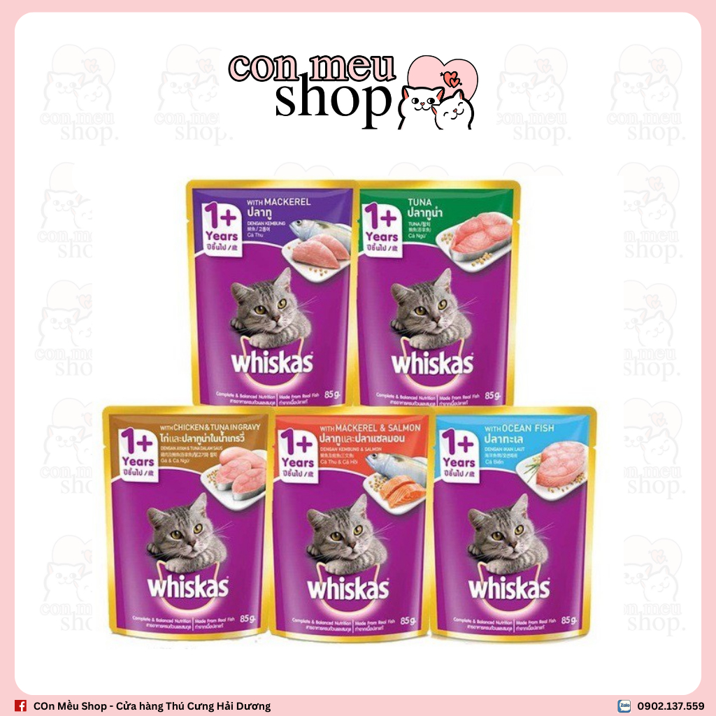 Pate Whiskas dành cho mèo mọi lứa tuổi 85gr