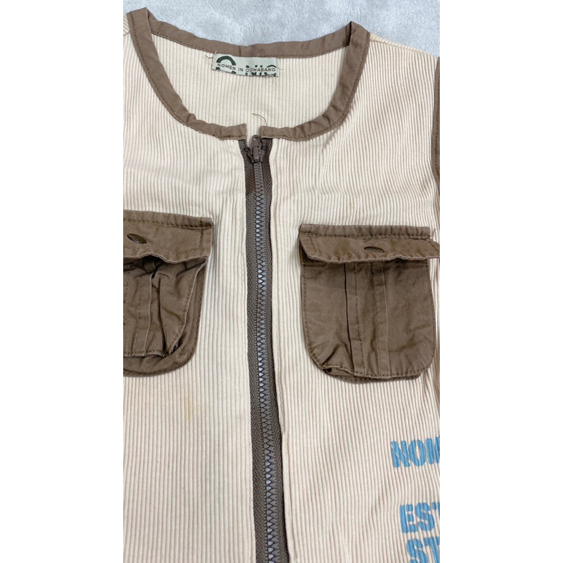 Đầm 2hand bé gái kaki phối thun