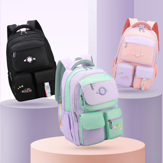 Balo nữ đi học cho học sinh cấp 1 2 màu sắc dễ thương cute vải cao cấp chống nước nhiều ngăn 675