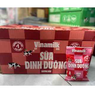 Thùng sữa dinh dưỡng vinamilk vị dâu túi 220ml x 48 gói